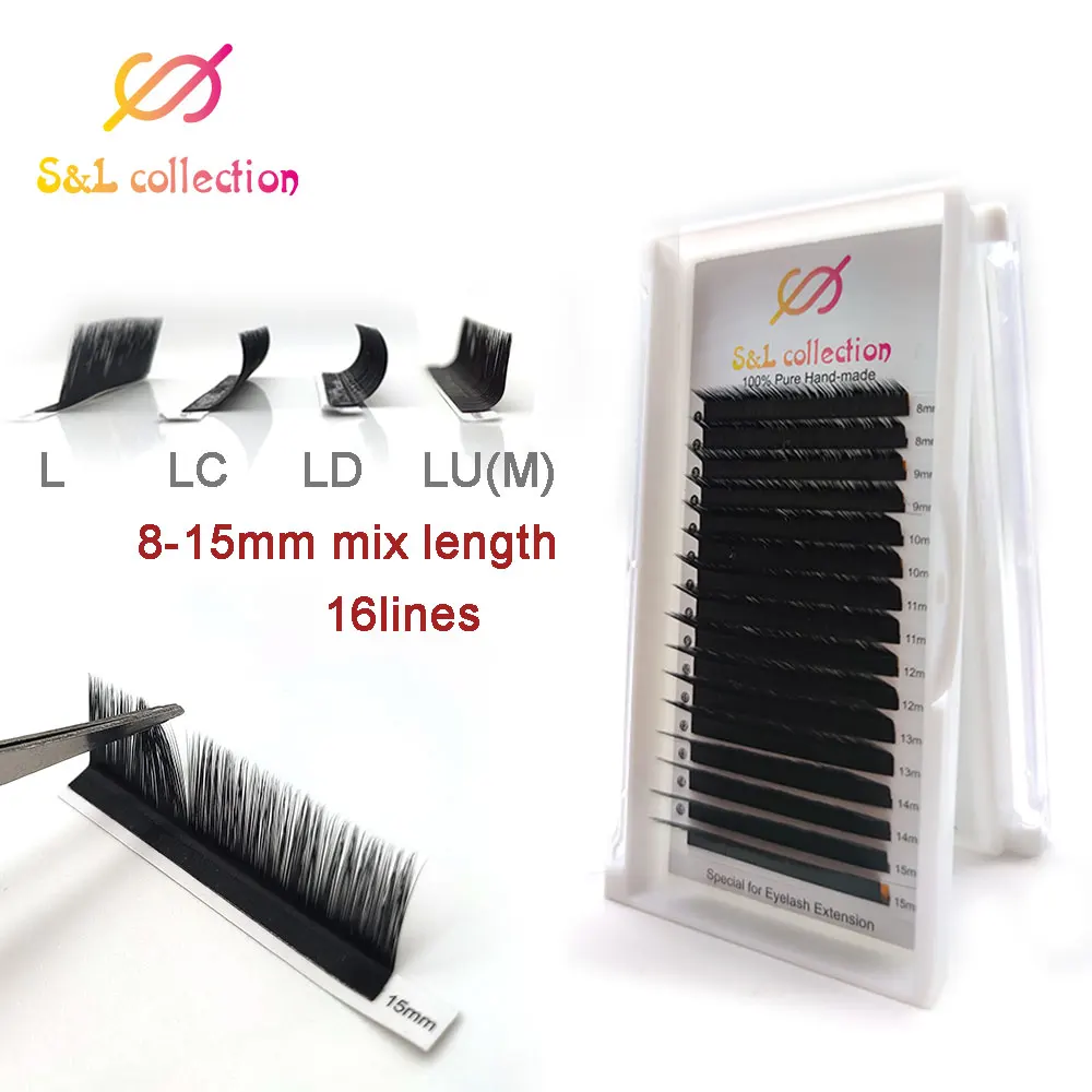 L/LC/LD/LU curl Mix L ресницы Curl для наращивания индивидуальные мягкие макияжа | Красота и