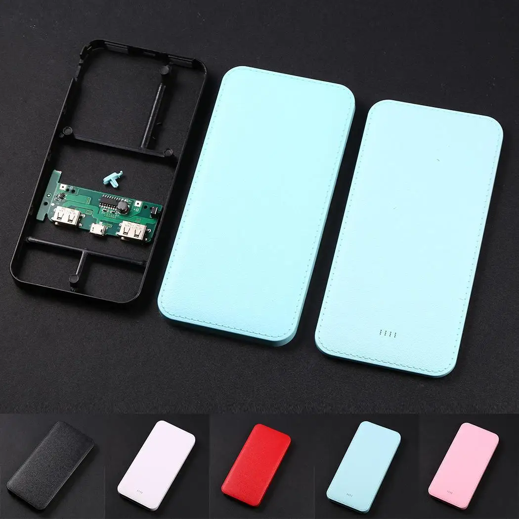Ультратонкий двойной usb-порт power Bank Case Shell Box выход полимерный литий-ионный