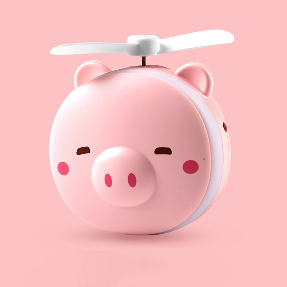 Мини портативное зеркало для макияжа со Свинкой из мультфильма светодиодный USB