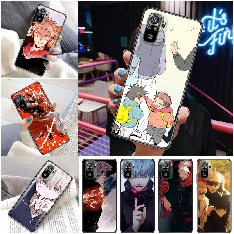

Jujutsu Kaisen Yuji Itadori Satoru Gojo Sukuna Fushiguro Megumi Phone Case For Xiaomi Redmi Note 10 10T Pro 5G Back Cover Funda