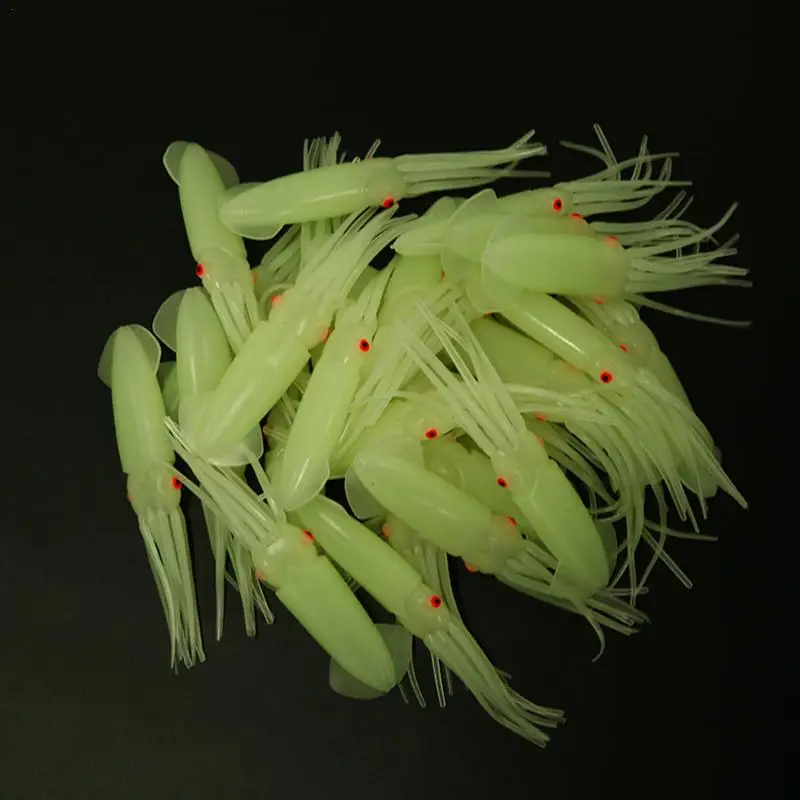 

5PCS Fishing Lure Luminous Octopus Skirt Swimbait Shad Baits Lures Fishing Soft U3F4