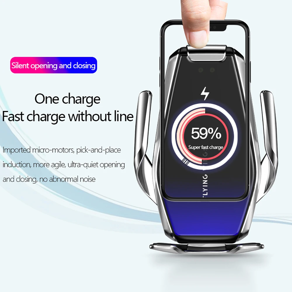 fdgao automatic clamping 15w car wireless charger mount qi fast charging phone holder for iphone 12 11 xs xr x 8 samsung s20 s10 free global shipping