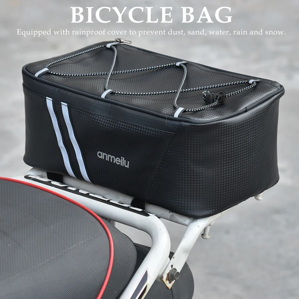 

Bicycle Case 8L Bicycle Trunk Bag Large Capacity Pendulum Bags Waterproof Bicycle Storage Bags With Waterproof Rainproof Cover