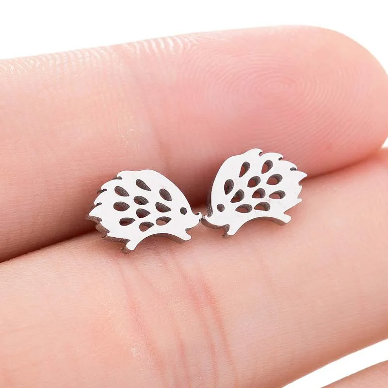 Минималистичные оригами ежик из нержавеющей стали женские модные ювелирные