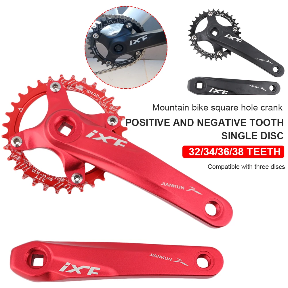 

104BCD Bicycle Crankset Aluminum Alloy 170mm MTB Bike Cranks BB Bottom Bracket Mountain Bicycle Parts 32T/34T/36T/38T