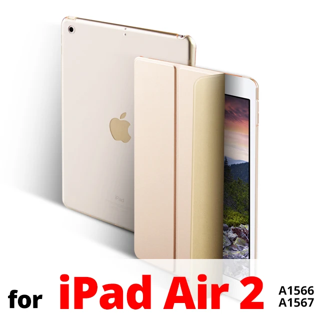 Чехол для iPad 9,7 6th 5th Generation чехол Тонкий Магнитный Флип-Стенд PU кожаный смарт-чехол для iPad Air 1 2 Funda Coque - Цвет: Gold-iPad Air 2