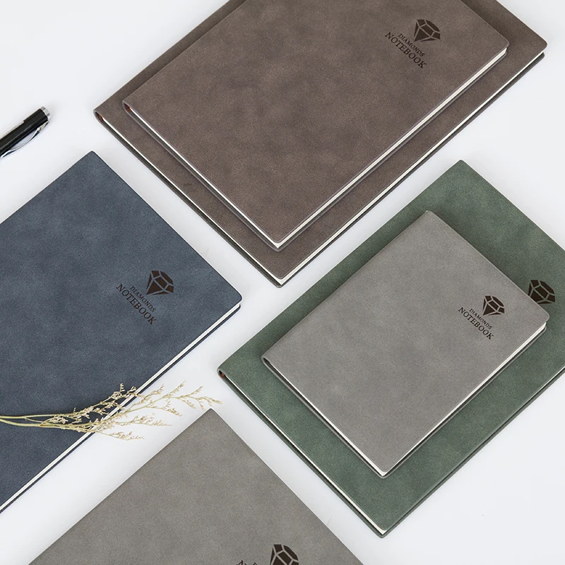 A7 канцелярские Винтаж кожи Nobal синий Кофе серый блокнот линии бумажная записная