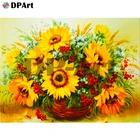 Алмазная живопись 5D, квадратнаякруглая вышивка Подсолнух, вышивка крестиком, мозаика, картина M1632