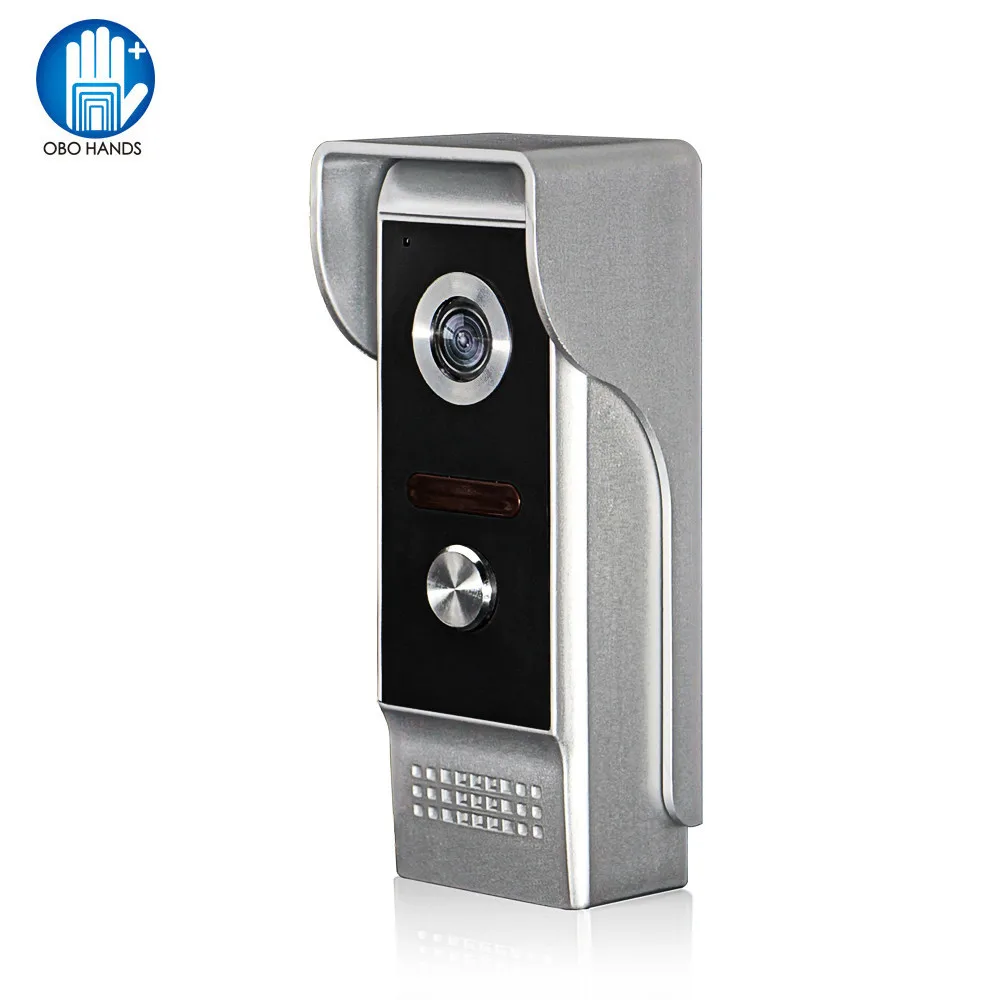 Home 700TVL Wired Video Doorbell Intercom Call Phone Panel Color Outdoor Camera Unit with Night Vision Rainproof Two-way Audio