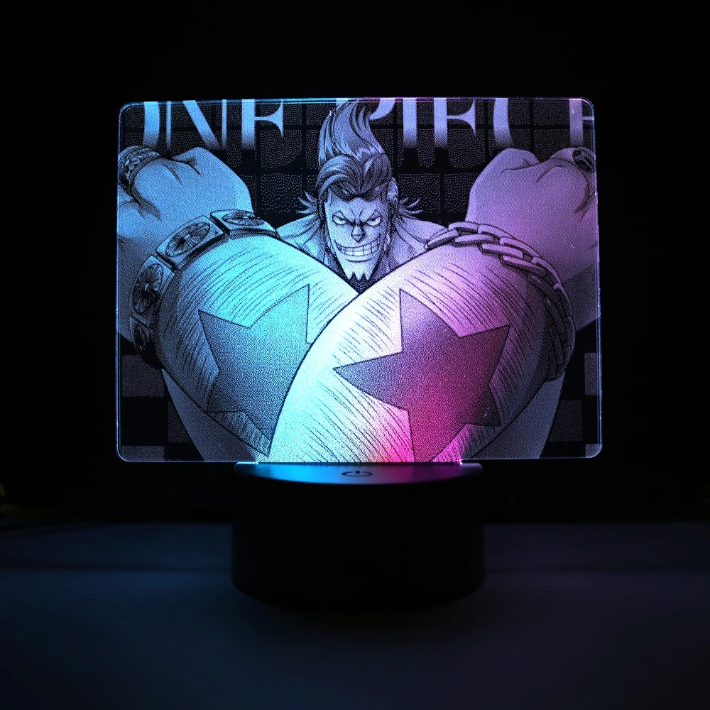 

Colorful Anime Pirate Figure Two Tone LED Lamp Frank for Bedroom Decor Manga Frank Two Tone Acrylic Birthday Gift Light