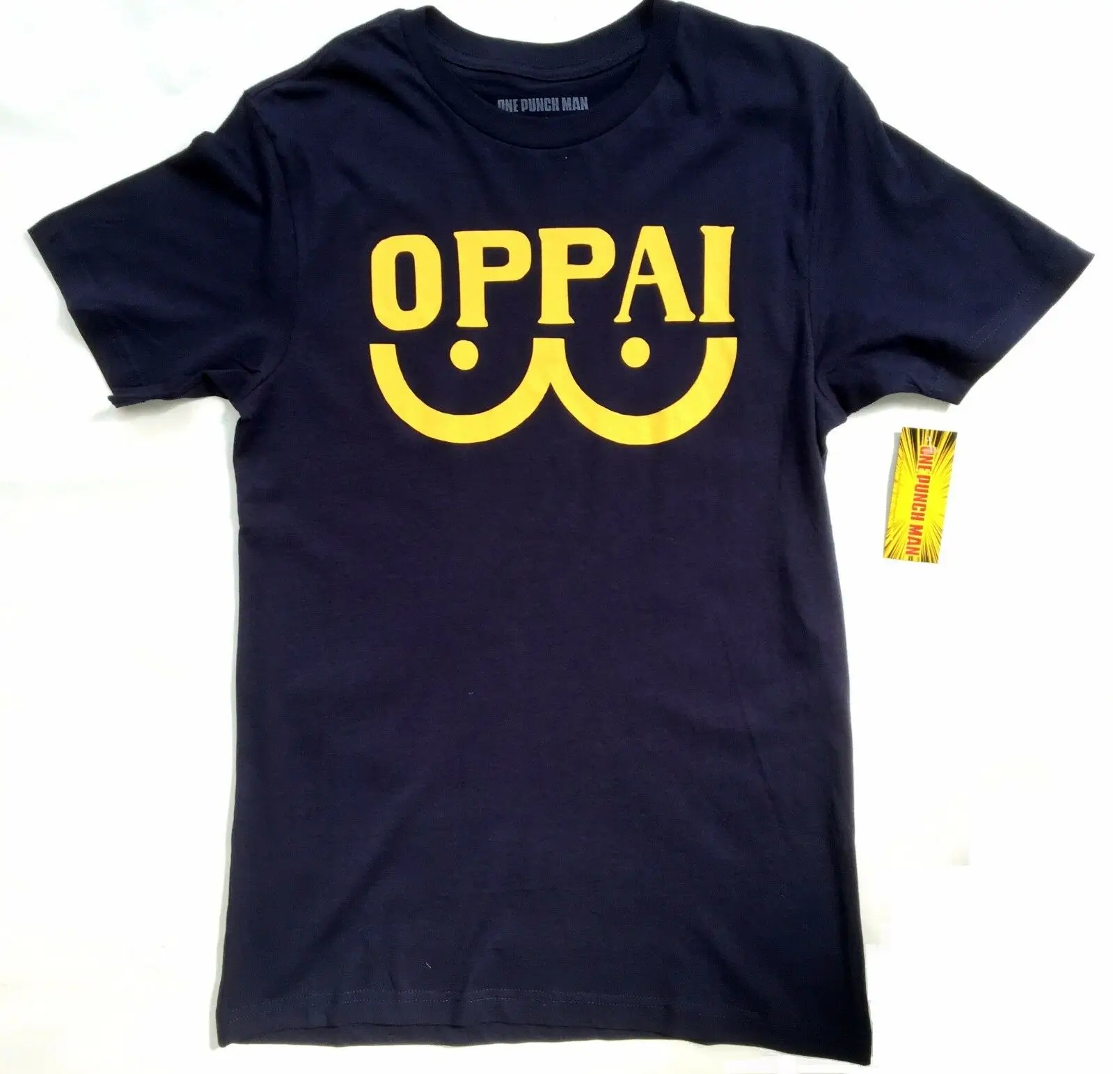 Аниме One Punch Man Футболка оппай Navy NWT 100% аутентичная | Мужская одежда