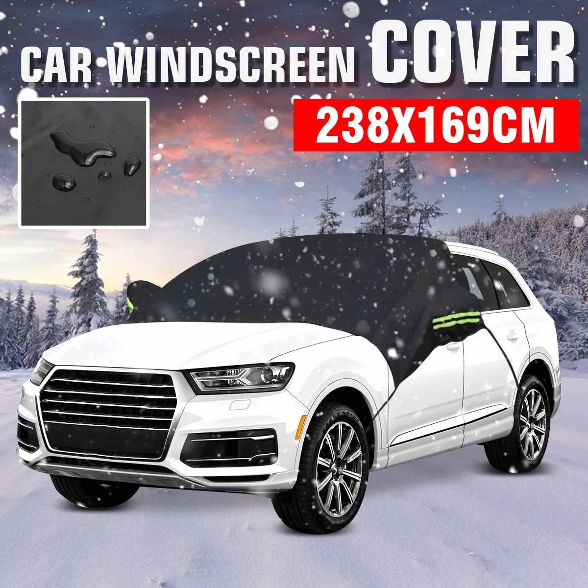 

238x169cm car windshield cover heat insulation sun visor anti-snow frost ice shield dust cover universal summer car cover