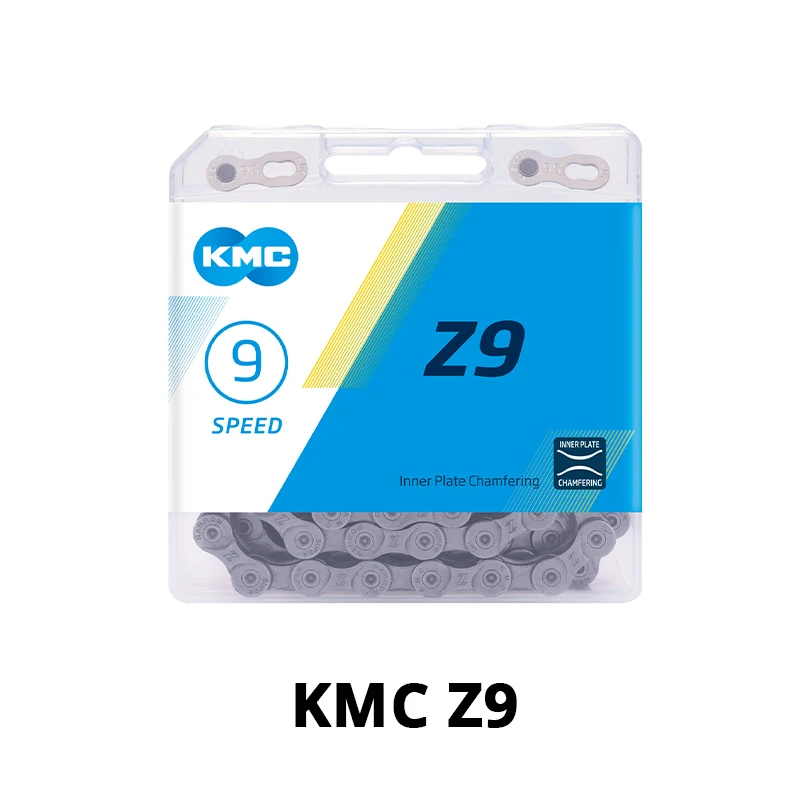 Z9 KMC X9 X9.93 X9 EPT Z9 MTB дорожный велосипед серебряная цепь 116L 9 цепь для скоростного велосипеда Волшебная горная кнопка с оригинальной коробкой - Цвет: Z9