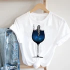 Футболка женская с принтом винного цвета, на весну-лето