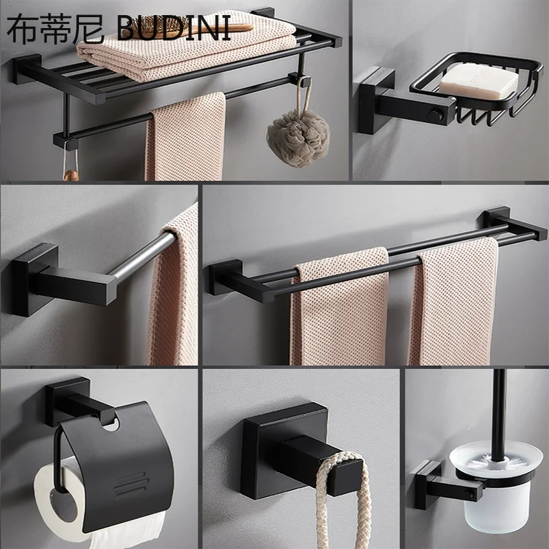 Bar Bathroom Towel Hanger Space Aluminum Towel Rack Ring Toi