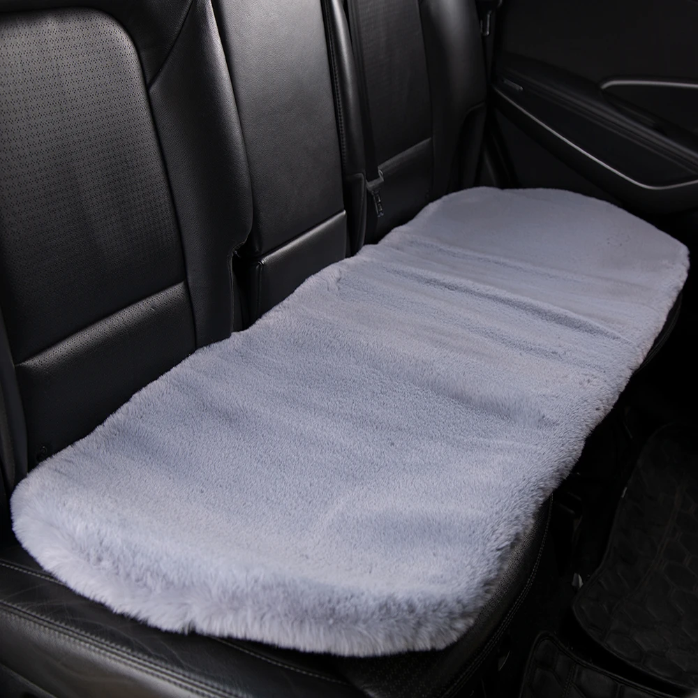 

KAWOSEN Faux Rabbit Fur Car Rear Seat Cover, Cute Car Interior Accessorie Car Cushion Cover Styling,Plush Seat Covers FFSC03