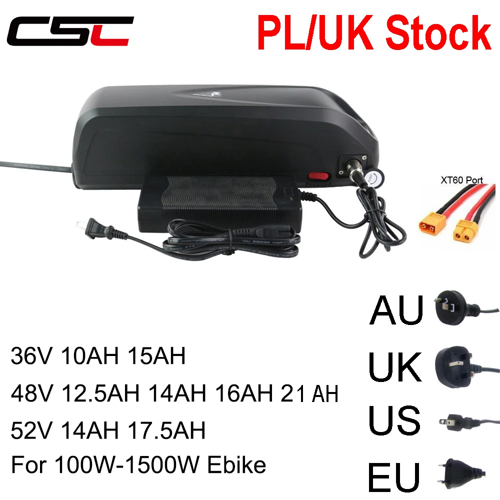 Электрический велосипед 36V 48V 52V батарея 10AH 15AH 12.5AH 17.5AH 21AH 18650 SANYO Samsung сотовый