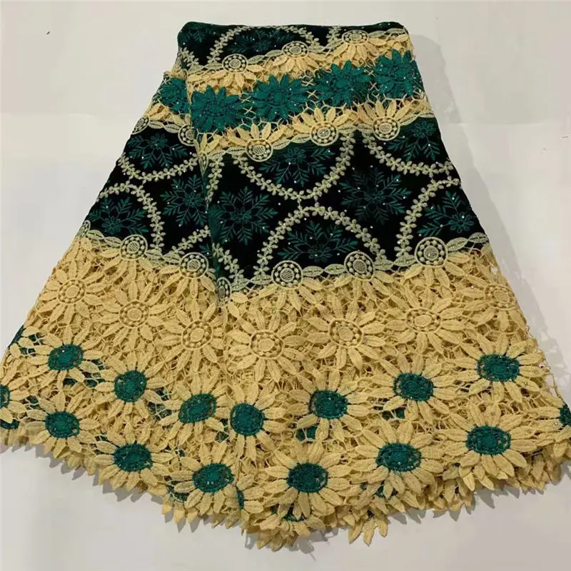 

French Cord Lace Fabric 2020 Latest African Lace Fabric With Stones Embroidery Mesh Lace Fabric High Quality Nigerian Lace Dress