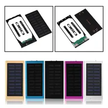 Без Батарея) банк питания для мобильного телефона Caase 10000 мА/ч, два USB выхода, Портативный Быстрая зарядка зарядное устройство на солнечной батареи для мобильного телефона, Мощность Банк металлический чехол DIY Kit