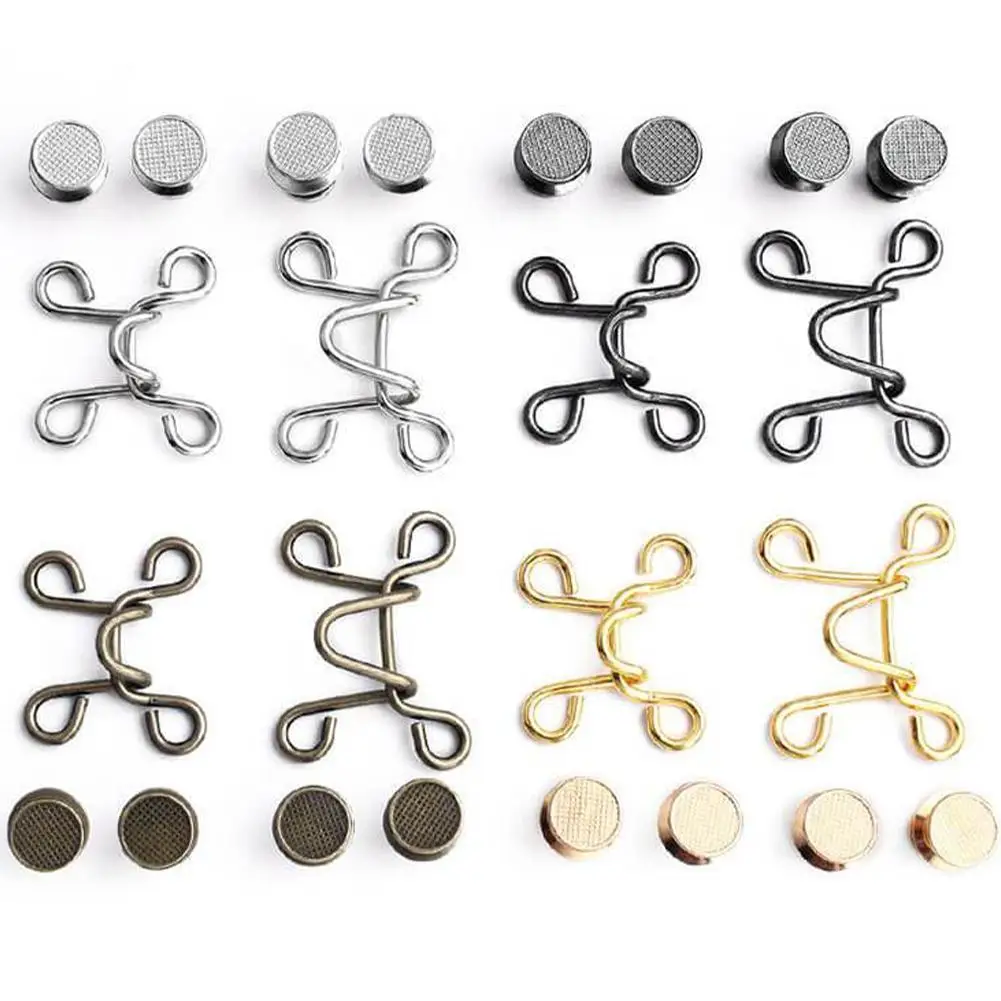 

Nail-free Waist Buckle Adjustable Metal Snap Button Detachable Adjust Buckle DIY Pant Waist Button Removable Jeans Sewing W Z0K3