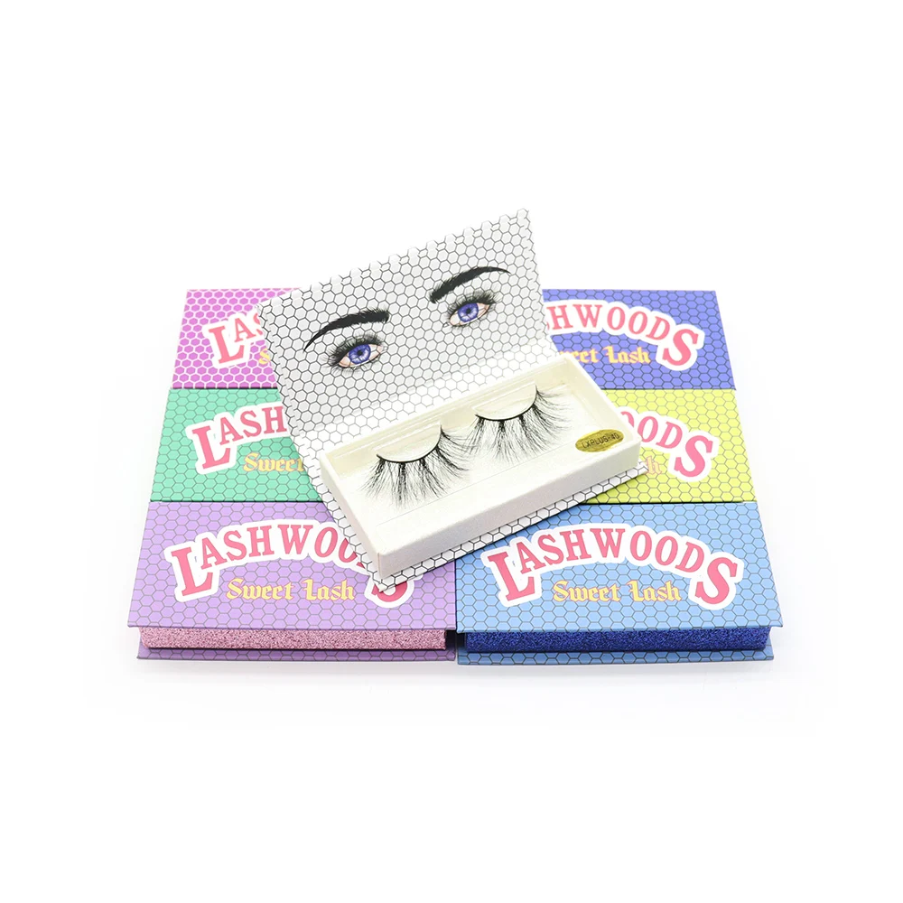 

Royal Blue Lashwoods Lashes Boxes With Tray Custom Lashbox Packaging With Logo LASHWOOD Mink Eyelashes Cases 20pcs Wholesale