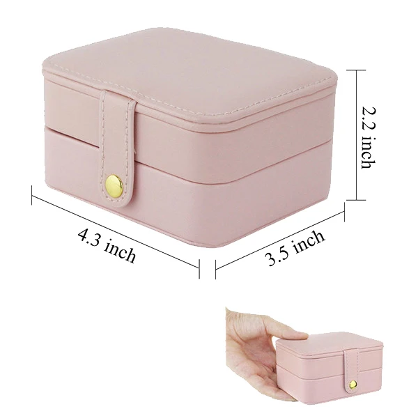 Путешествия Портативный полиуретановая шкатулка для украшений серьги Браслеты