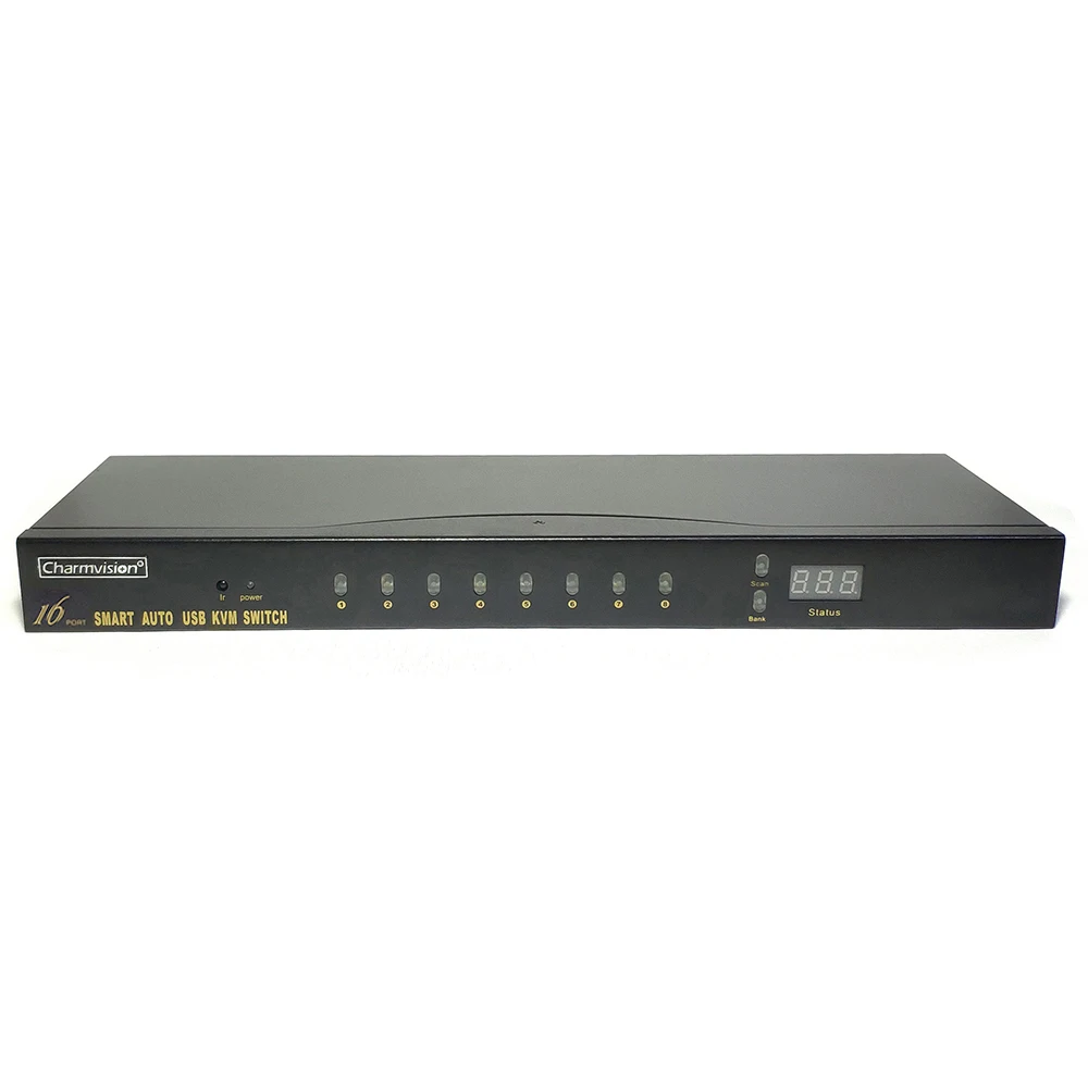 Charmvision UVK1601A 16 шт. USB VGA Аудио KVM переключатель с 1U стойкой Hot key 4 USB2.0 пульт