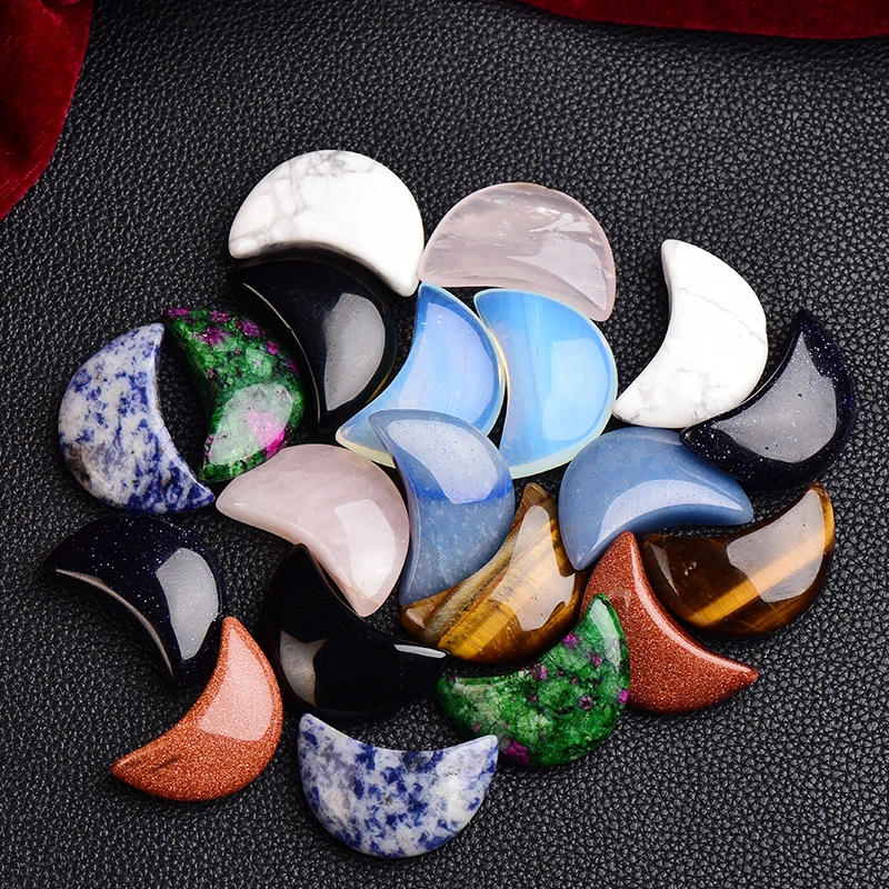 1 шт. натуральный хрустальный камень в форме Луны цветной талисман для медитации
