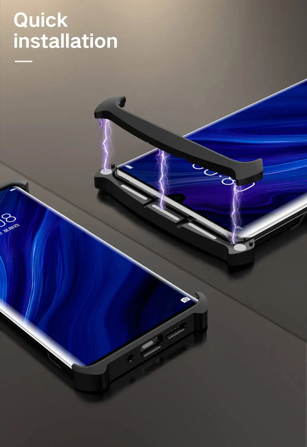 luxury Panther Aluminum Bumper Magnetic Frame Case for Huawei P30 Pro /p30 Lite Mate 20 Phone Adsorption Metal Fundas Cover |