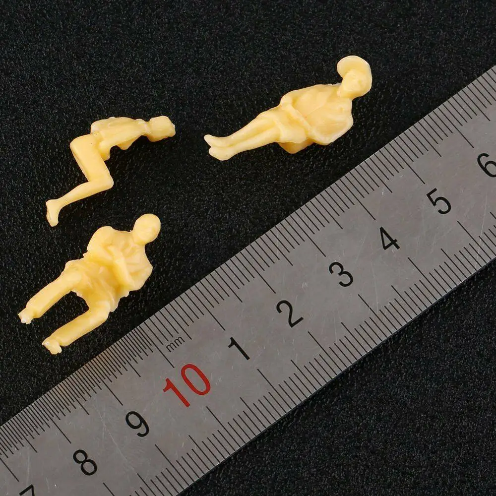 100pcs 1:50 O Scale All Seated Figures Unpainted People Model Railway New | Дом и сад