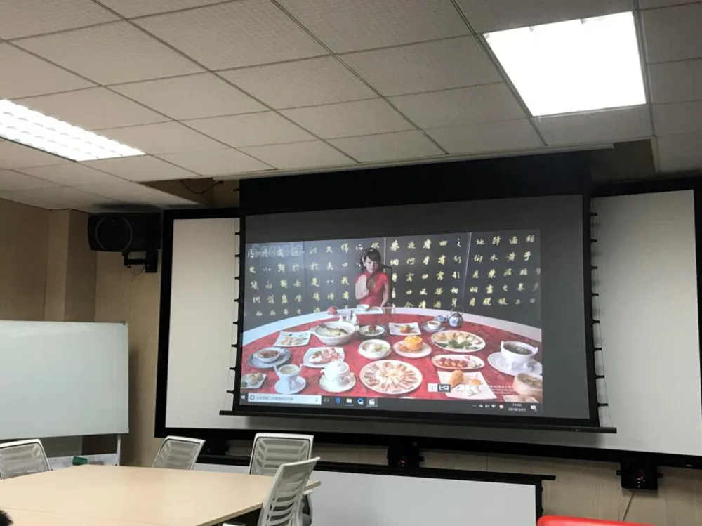 Mivision 16:9 ALR анти-легкий моторизованный Электрический Натяжной экран для длинной проекции