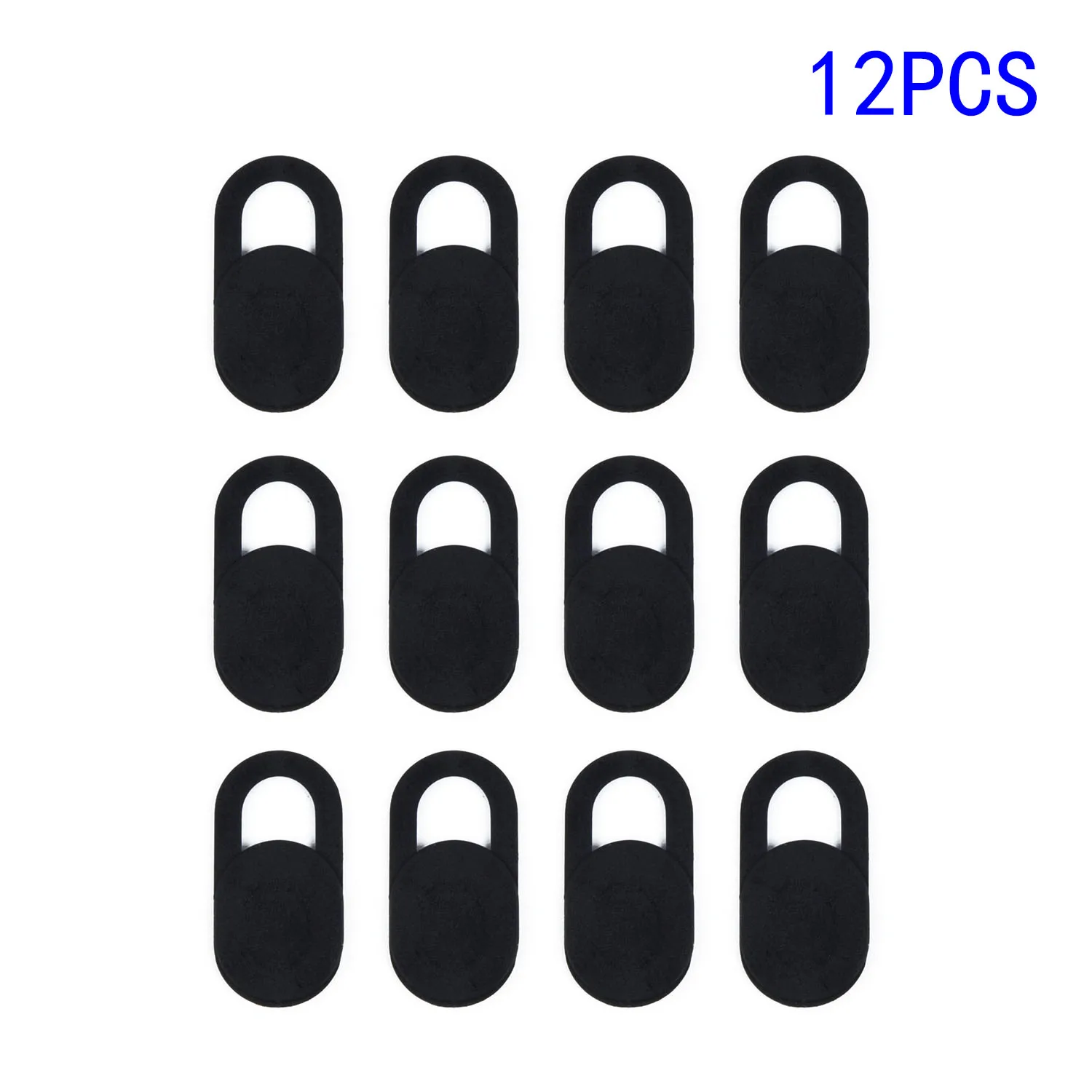 

12pcs Webcam Cover Sliding Webcam Covers High Quality Black 0.026in Ultra-Thin Web For Macbook Laptop Pro Tablet Camera Cover