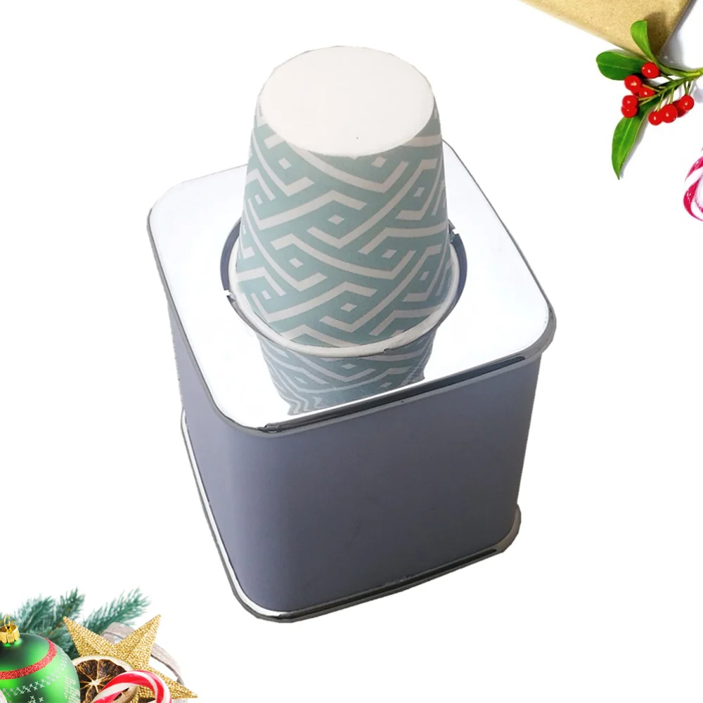 

Disposable Water Cup Dispenser Paper Cup Dispenser Type Beverage Cup Holder with 20PCS Cup (Random Pattern Cup)