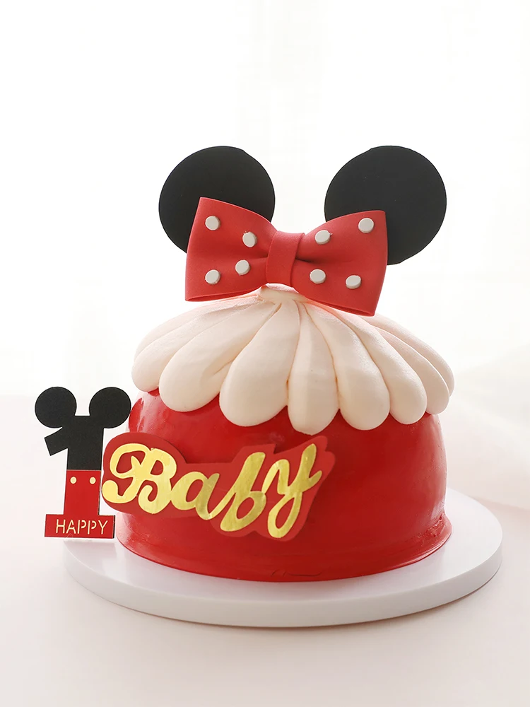 Мышь детский душ украшения торт кекс обертка Topper Детские сувениры на день