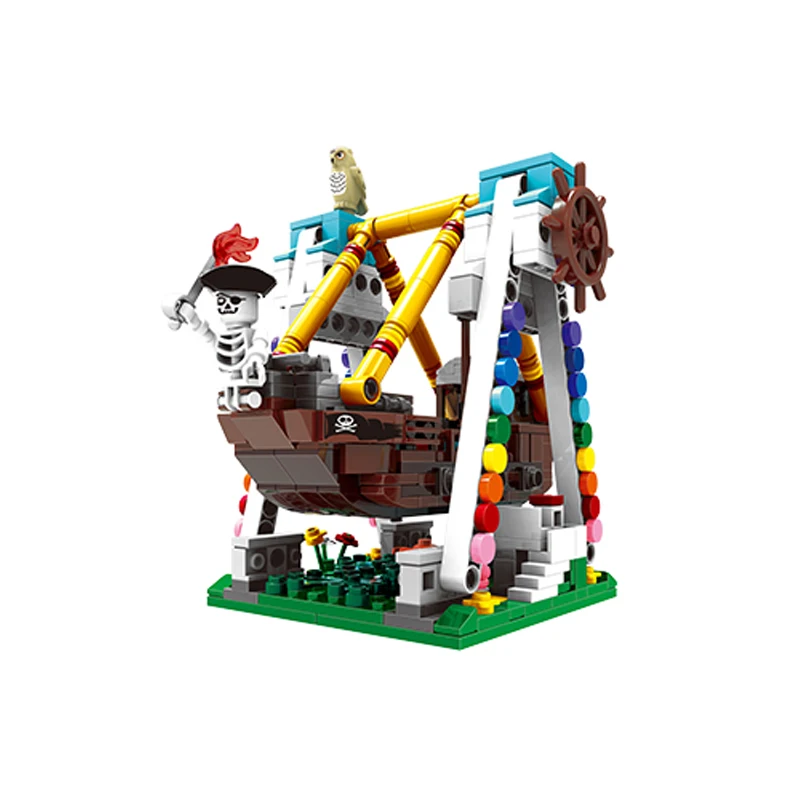 

Xingbao Colorful World The Genuine Amusement park equipment Series Ferris wheel Pirate Ship Building Block Brick Educational Toy