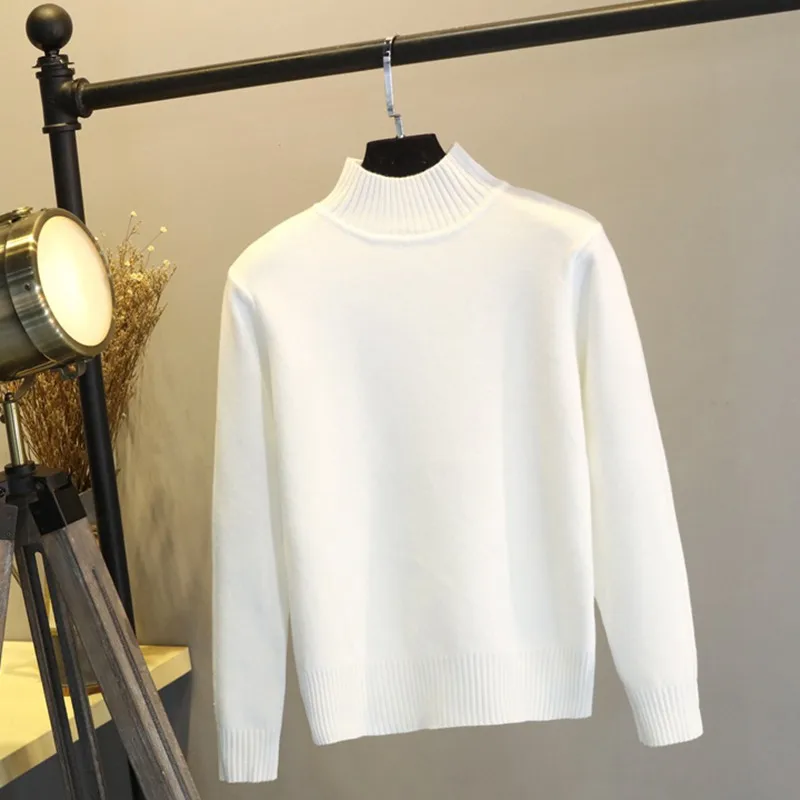 GIGOGOU Thick Autumn Winter Warm Women Pullover Sweater Basic Casual Turtleneck Top Soft Female Jumper | Женская одежда