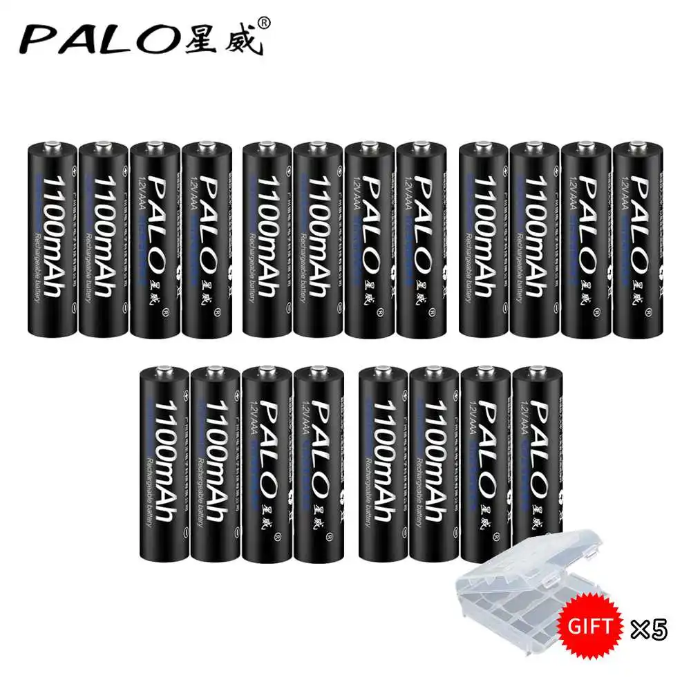 10Pieces* PALO AAA 1,2 В NI-MH 1100 мАч AAA 3a Аккумуляторная батарея aaa Аккумуляторная батарея Ni-MH аккумуляторная батарея аккумуляторная - Цвет: 20pcs