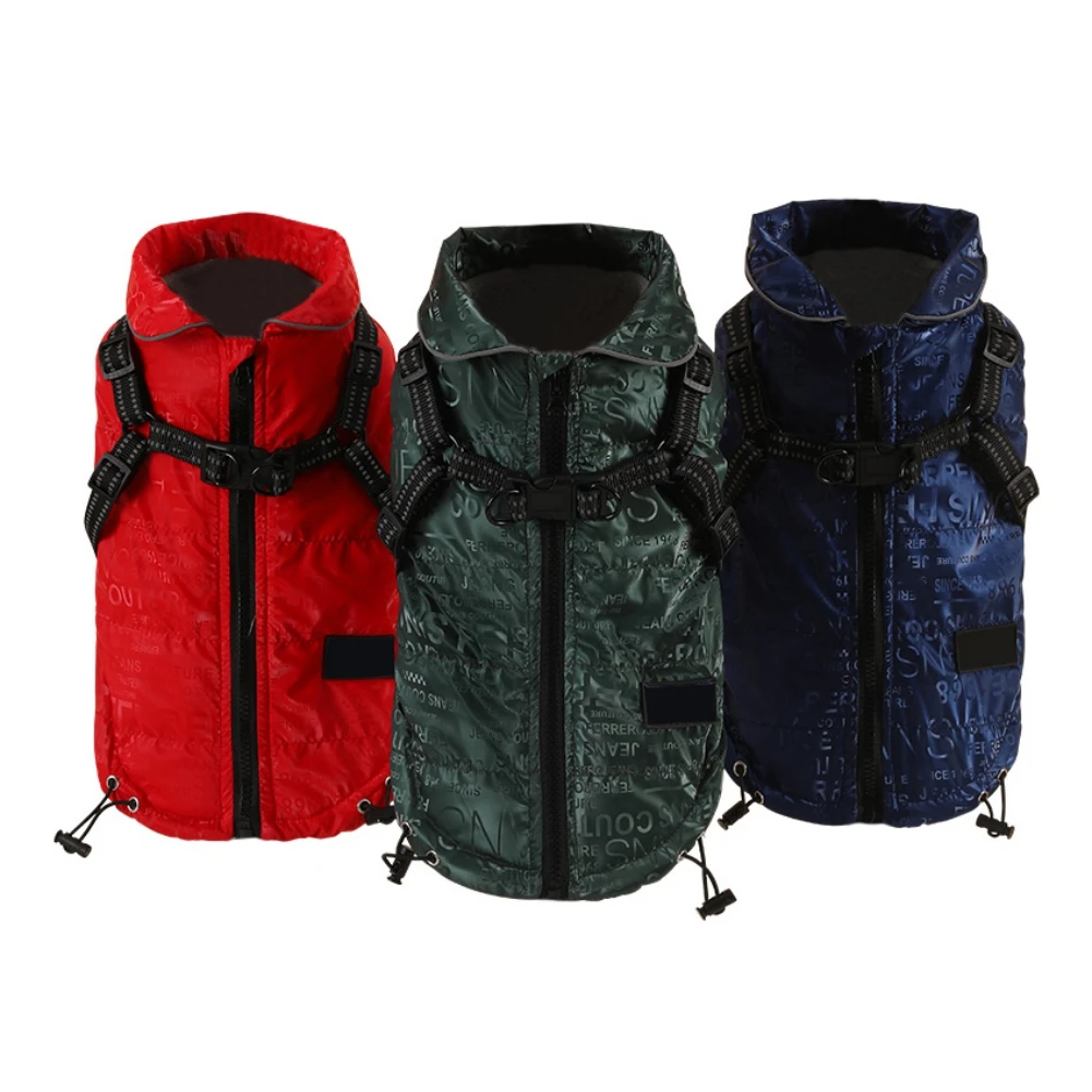 

Cotton Padded Vest Warm Winter Pet Dog Clothes Plus Velvet For Small Medium Large Dogs Adjustable Buckle Jacket Winter Clothes