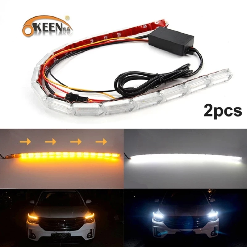 Гибкая светодиодная лента OKEEN DRL дневные ходовые огсветильник последовательный