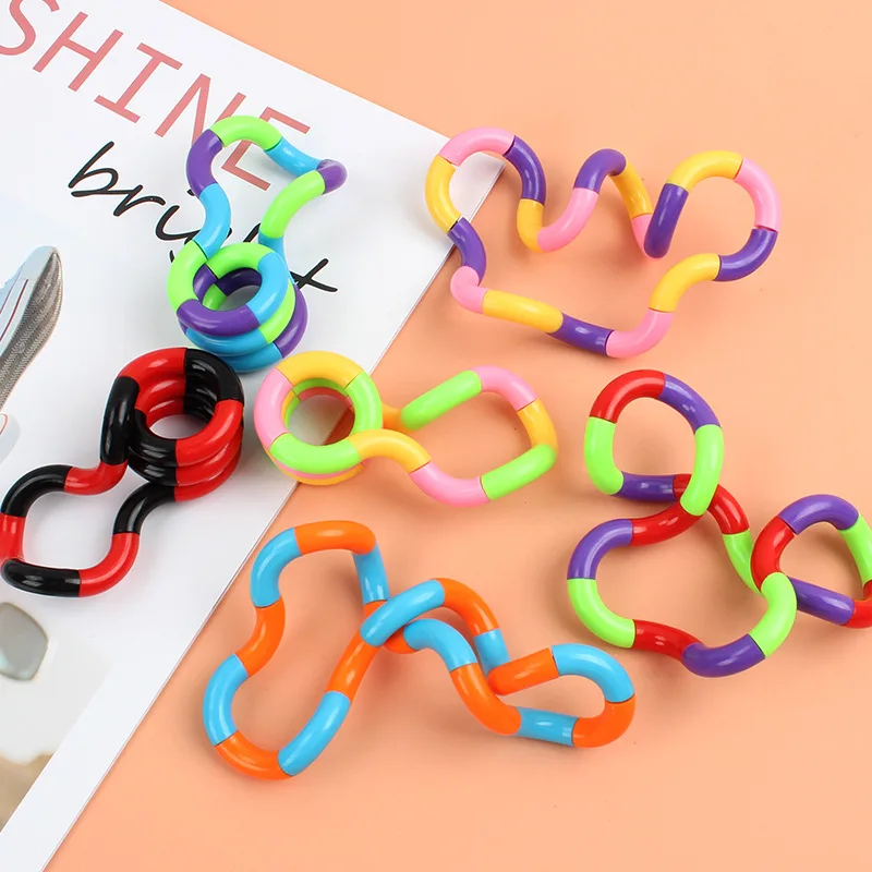 

Fidget Magic Trick Twisted Ring Magic Rope Tangle Fidget Toy Creative DIY Winding Leisure Education Stress Relief Kid Xmas Toy