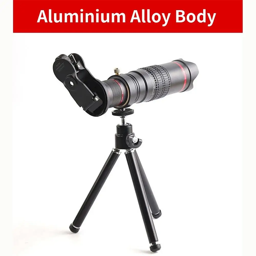 

Universal 22X Super Zoom Lens Portable Mobile Telescope for Smartphone Super Zoom Camera Blinder Lens Hood Tripod Clip Cloth Box