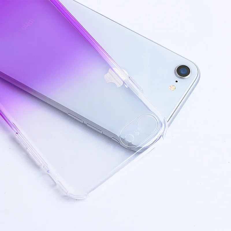 Чехол для iPhone XS XR 7 8 X 6 6S Plus градиентный цвет синее излучение Аврора кожаный чехол