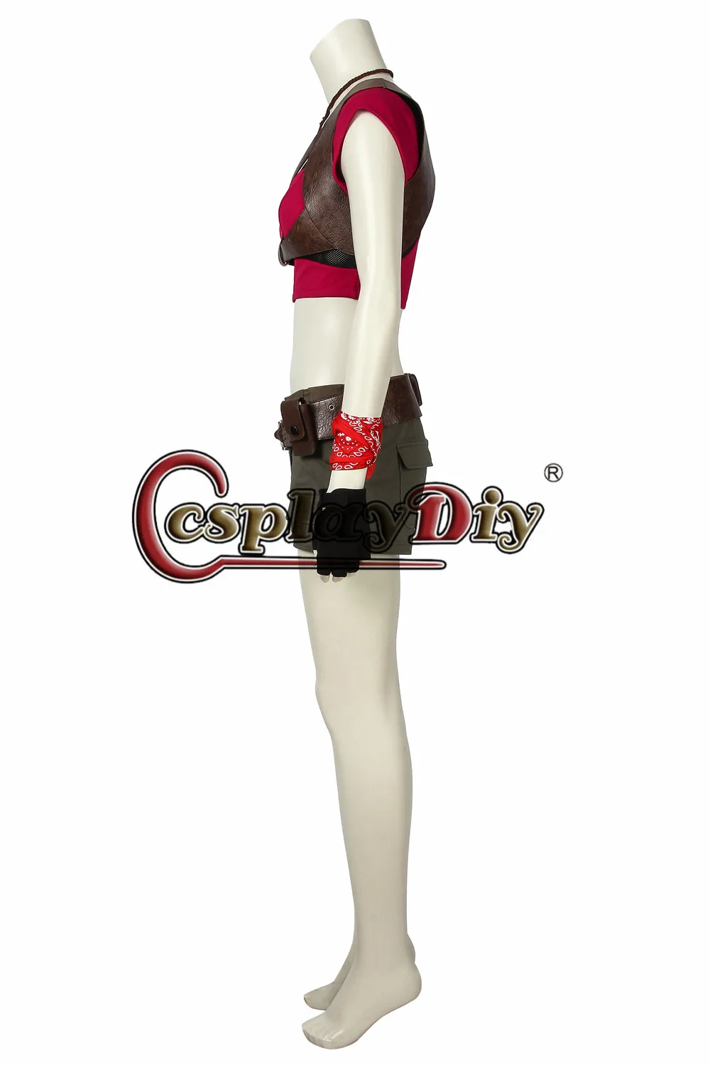 Cosplaydiy Jumanji Welcome To The Jungle Cosplay Ruby Roundhouse Costume Suit Uniform Outfit Shorts Belt Harness Custom Made