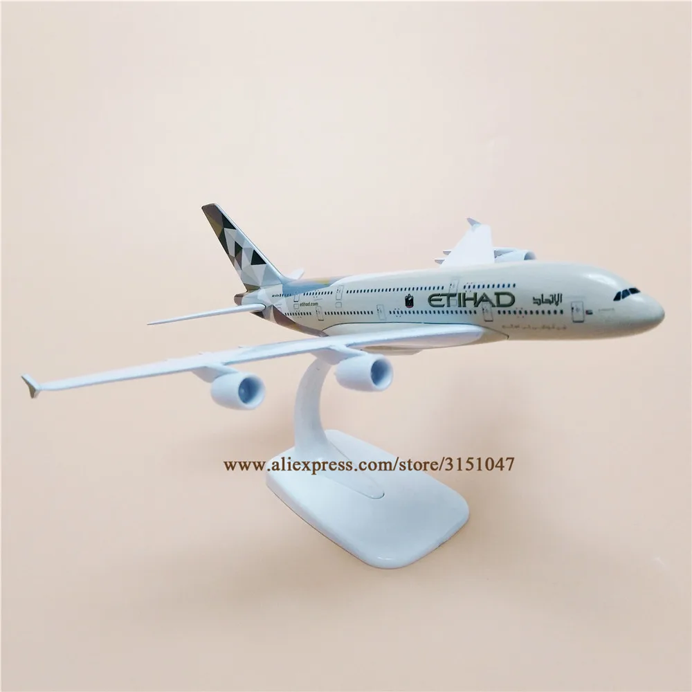 20 см Air Etihad Airbus 380 A380 Airlines модель самолета сплав Металл литье под давлением Airways