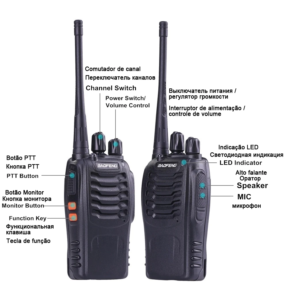 baofeng bf-888s bf 888s 888 для рация автомобильная портативная cb рации ham радиостанция