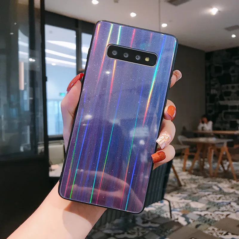Блестящий чехол с изображением Авроры для Samsung Galaxy S10 Plus S8 S9 S8plus S9plus телефона из