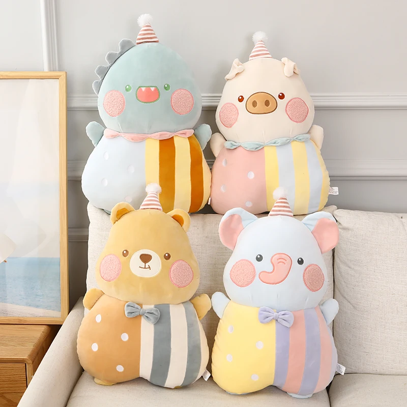 

55 см с изображением медведя слона Подушка для сна подарок на день рождения Kawaii цирк подушка для животных плюшевая с изображением милой свин...