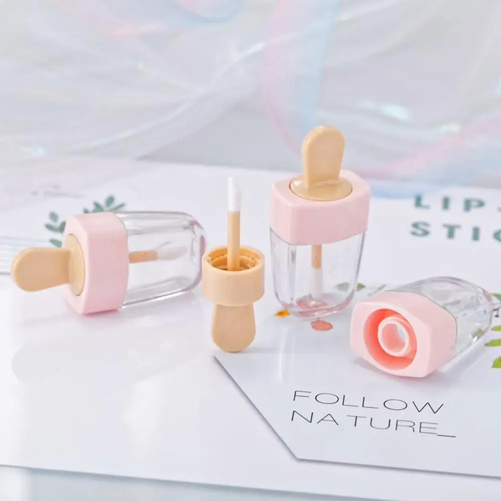 5 шт. прозрачный ледяной крем блеск для губ туба пустой бальзам многоразовый