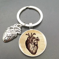 organ keychain heart alloy personality horror keychain men and women same style