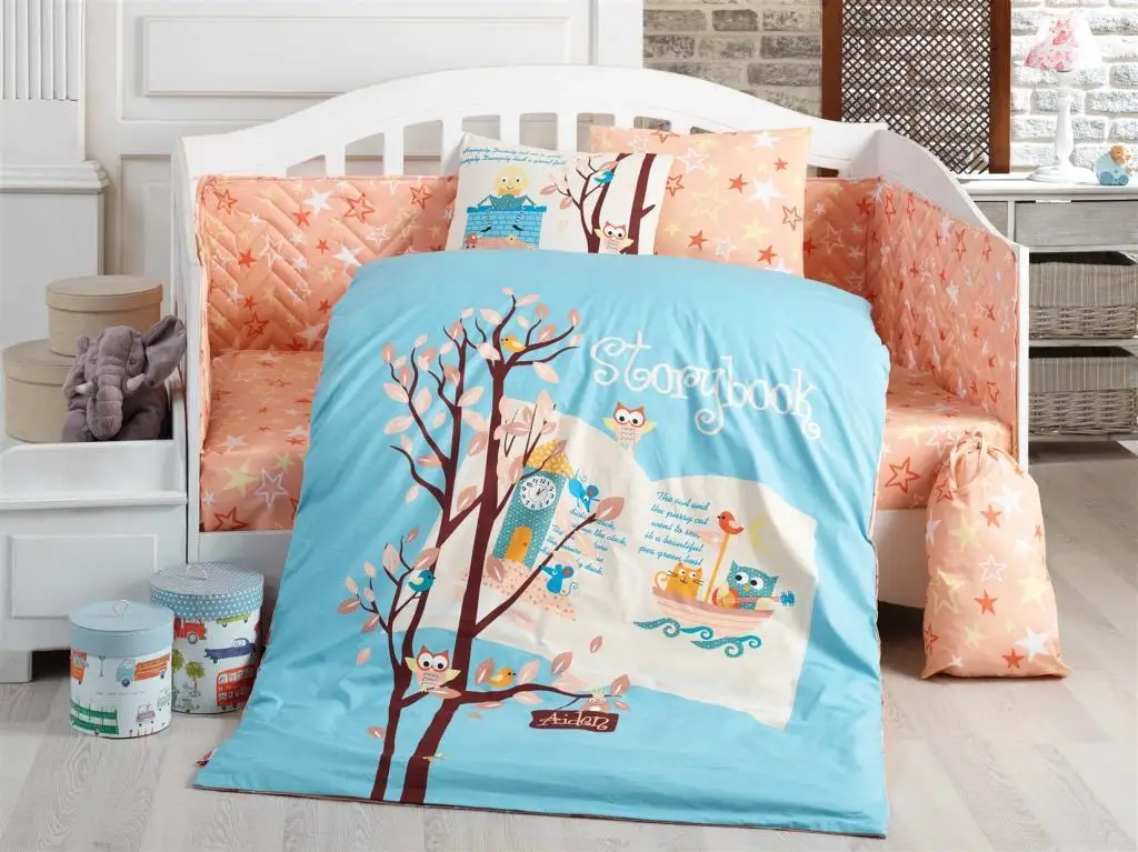 

Dream Clock baby duvet cover set blue